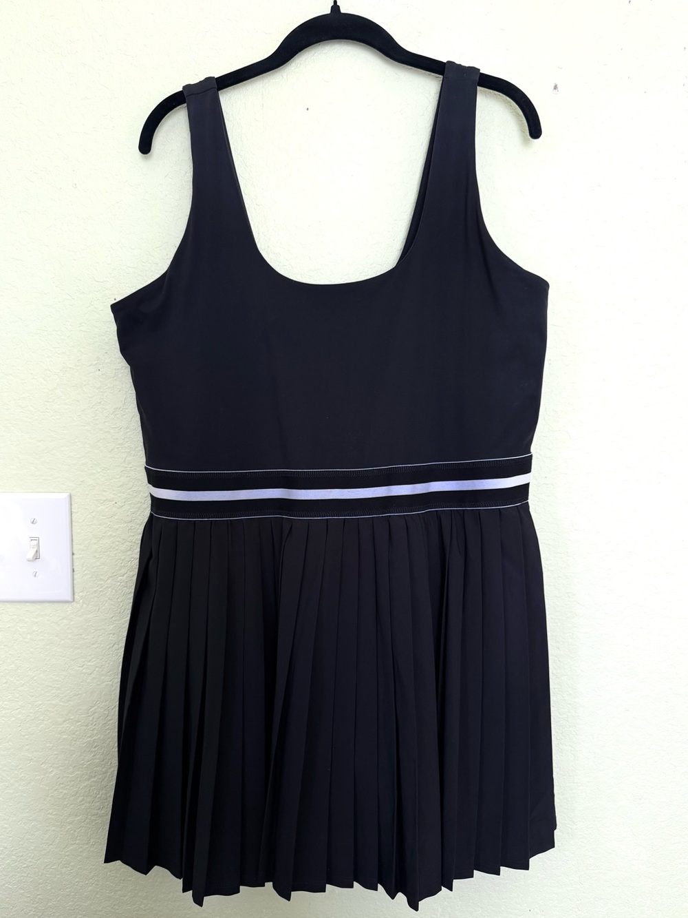 All In Motion Pleated Athletic Dress Black Built-In Shorts Pockets XXL